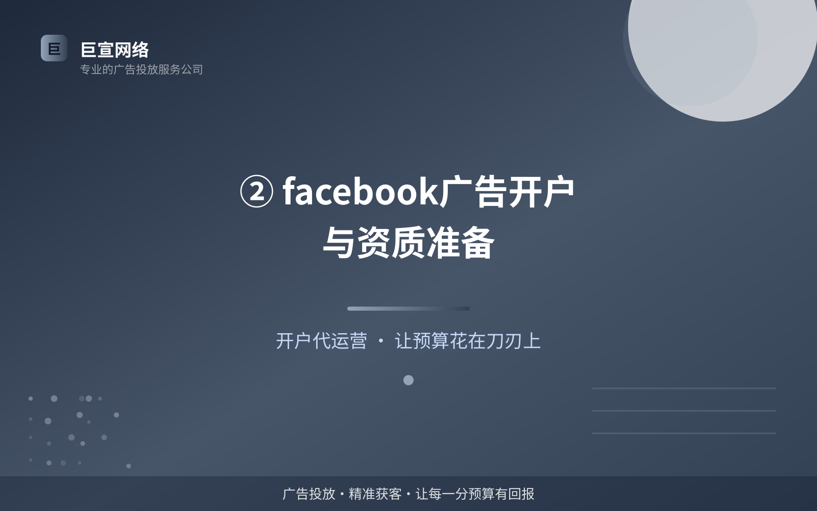 ② facebook广告开户与资质准备（费用与预算参考）