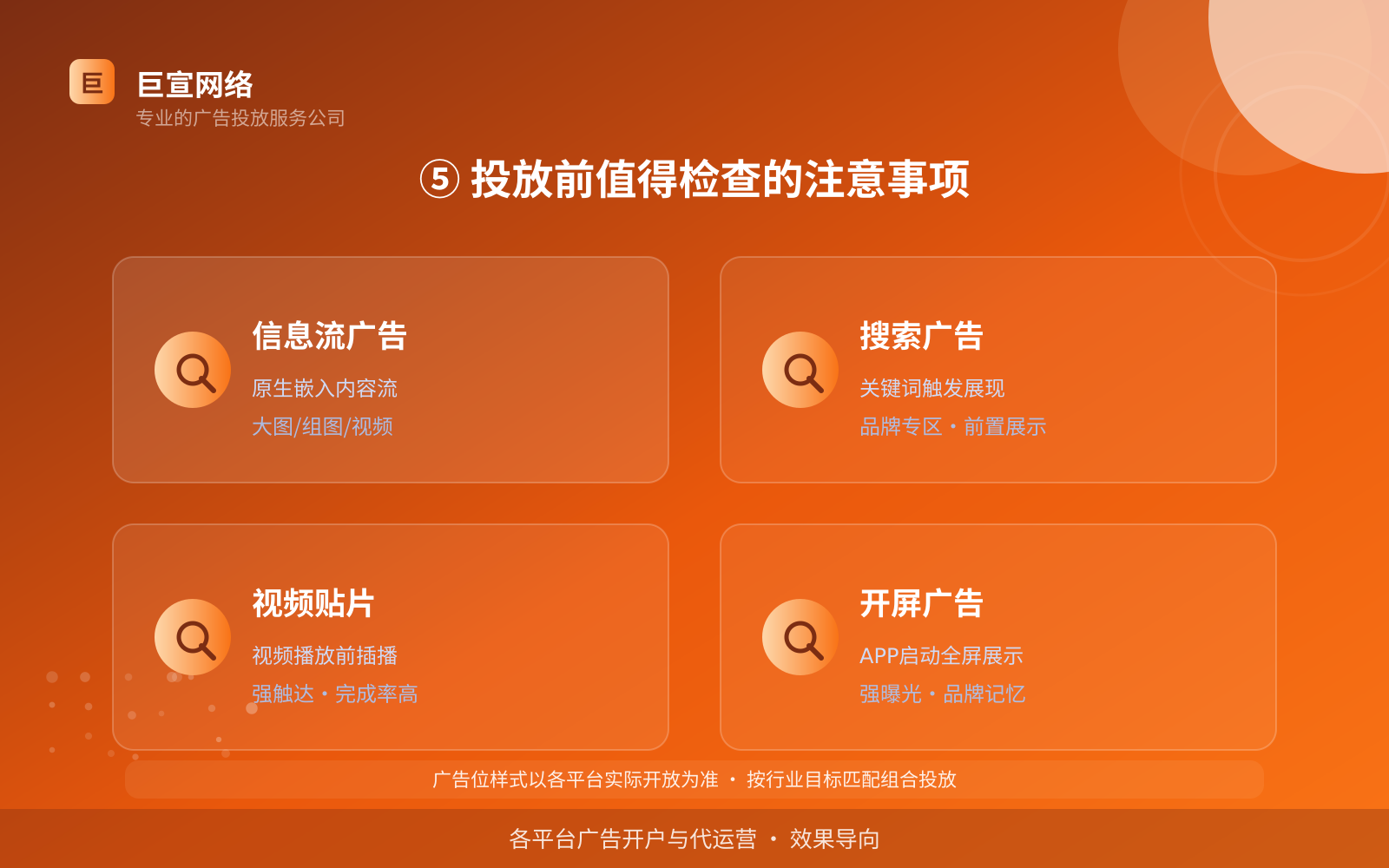 ⑤ 投放前值得检查的注意事项（开户流程图解）