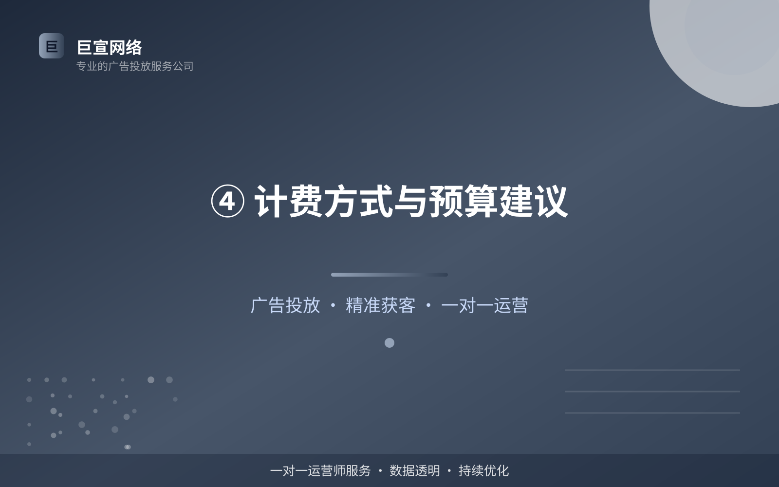 ④ 计费方式与预算建议(投放方式对比) ④ 计费方式与预算建议(投放方式对比)